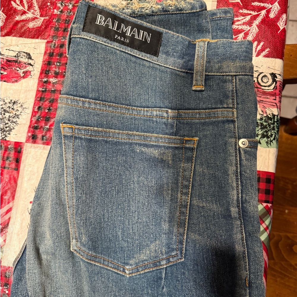 Balmain Classic Blue Denim Pants